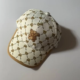کلاه بیسبالی بچگانه طرح گوچی با گلدوزی خرس