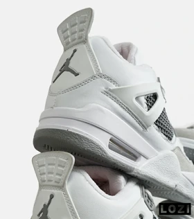 کتانی ساق‌دار زنانه و مردانه سفید طوسی Nike air jordan 4