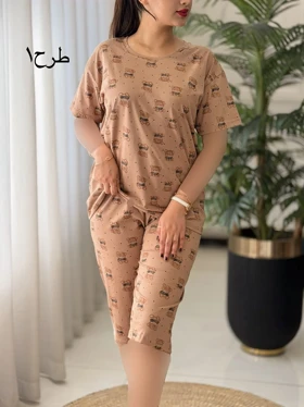 تیشرت شلوارک نخپنبه کد2599