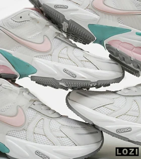 کفش کتانی زنانه سفید صورتی Nike cushlon