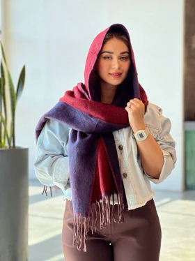 شال فیلورا (قرمز سرمه ای)