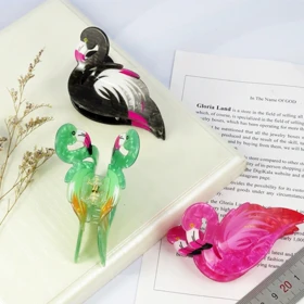 کلیپس مو زنانه مدل فلامینگو کریستالی کد G_Lnd_1553