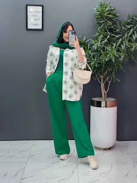 ست مانتو شلوار طرح درخت