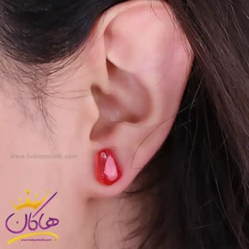 گوشواره زنانه استیل طرح دانه انار cr17