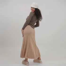 دامن بافت گندم (نسکافه ای)