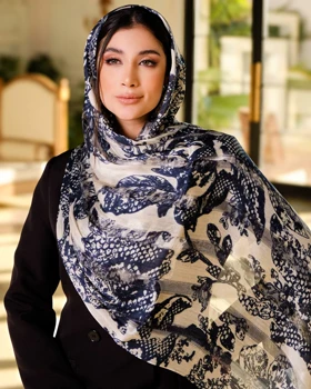 شال ابریشم میله ای ولنتینو 20622