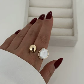 انگشتر زنانه مینیمال مرواریدی کد 814