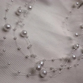 گردنبند نامرئی طرح «مروارید معلق» (Illusion Necklace) | مینیمال و اقتصادی