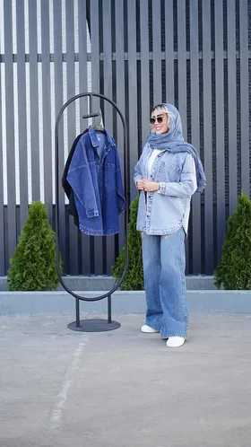 کت جین جیب‌دار