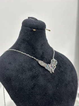 گردنبند نقره زنانه طرح پروانه 974