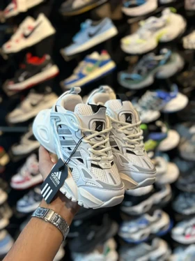 کتانی دیلاکس زنانه سفید طوسی