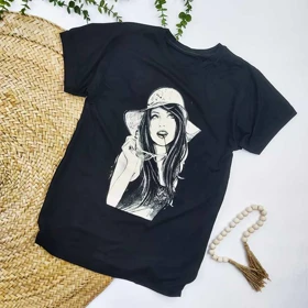 تیشرت زنانه طرح بانو