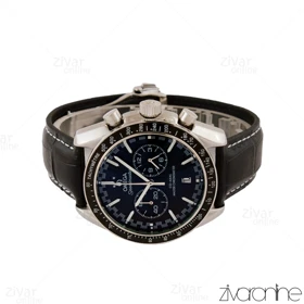 ساعت امگا اسپیدمستر مردانه سه موتوره نقره ای بند چرم مشکی 105217