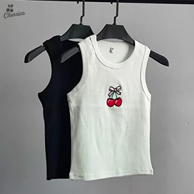 تاپ کبریتی گلدوزی چری cherry کد 120