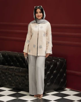 کت شلوار گلدوزی فیونا کد 2955