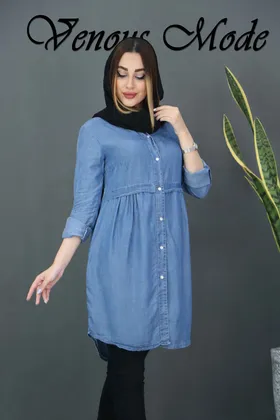 مانتو جین کمرچین