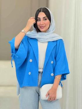 مانتو پانچ آستین بند سوگل