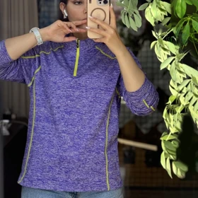 تیشرت زنانه نیم زیپ OUTDOOR 1703