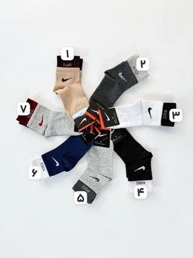 جوراب نیم ساق نخ پنبه دو کش نایکی Nike