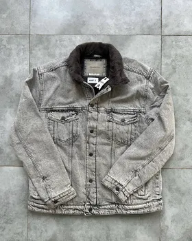 کاپشن جین وارداتی PULL&BEAR طوسی