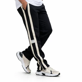 شلوار مردانه دونوار پایین زیپ مدل Alishan-مشکی