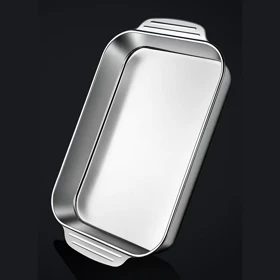 تابه سرو دسته دار استیل مستطیل سیلور