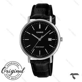 ساعت مردانه کاسیو MTP-VT05L-1E کلاسیک سیلور بند چرم مشکی Casio-10788-G