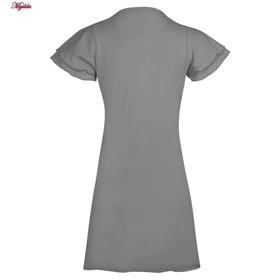 پیراهن یقه گرد زنانه رنگ طوسی کوزا