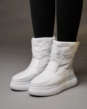 کفش زمستانی زنانه نیم بوت کاپشنی پشت بندی (برند یرفا)