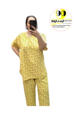 ست کامل بلوز شلوار زنانه طرح دفینه صددرصد نخ