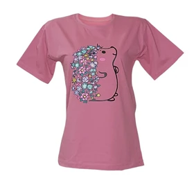 تیشرت زنانه نخ پنبه طرح جوجه تیغی