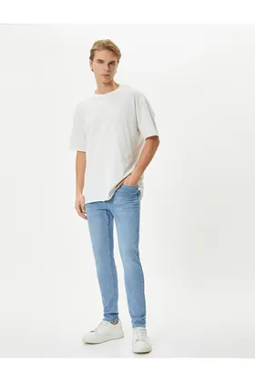 شلوار جین Skinny Fit - Michael Jean 4SAM40014ND