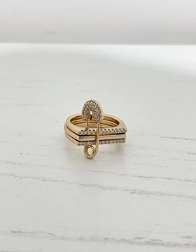 انگشتر زنانه مدل سنجاق ژوپینگ 874