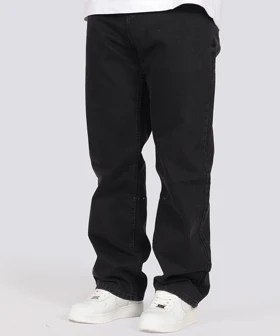 شلوار جین بگ مردانه ذغالی ساده 0116