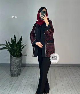 مانتو کتی ژاکارد صنم