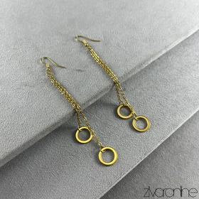 گوشواره زنانه مدل آبشاری حلقه‌ای 20426