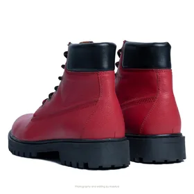 بوت تی‌تی گازولین کارمین غلیظ - GAAZOLIN TT Boots Deep Carmine