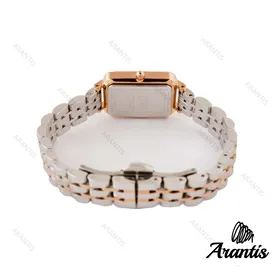 ساعت دنیل ولینگتون زنانه مستطیلی رزگلد سیلور w-4804