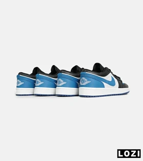 کفش کتانی مردانه و زنانه مشکی آبی سفید NIKE jordan 1
