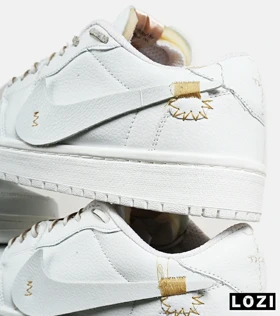 کفش کتانی مردانه و زنانه سفید NIKE jordan 1 مدل 7280