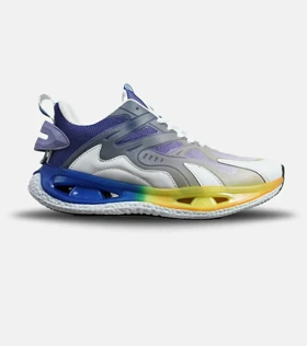 کفش کتانی مردانه بنفش طوسی سفید ADIDAS Customize Run