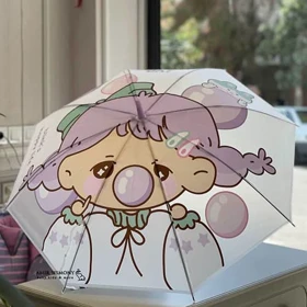 چتر بچگانه طرح دختر و آدامس بادکنکی