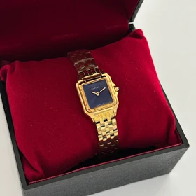 ساعت زنانه کارتیه پنتر طلایی صفحه سرمه‌ای کد 789