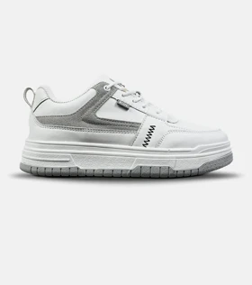 کفش کتانی کژوال مردانه و زنانه سفید طوسی مشکی Ecco مدل 8544