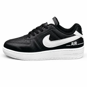 کفش کتانی مردانه زنانه و بزرگ پا مدل ایرفورس مشکی سفید Nike Air Force