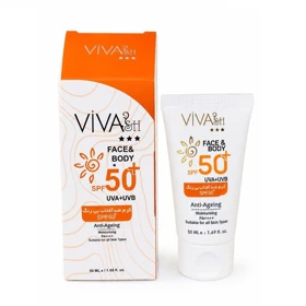 ضد آفتاب بی رنگ ویواش spf 50 حجم 50 میل
