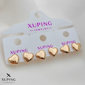 گوشواره ژوپینگ طرح قلب برجسته سایز بزرگ