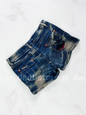 شورتک کوتاه جین نگین‌دار