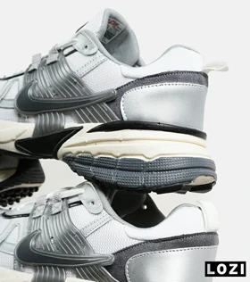 کفش کتانی مردانه و زنانه طوسی سفید Nike cushlon