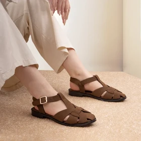 صندل زنانه مدل زارا_قهوه ای کد 1780